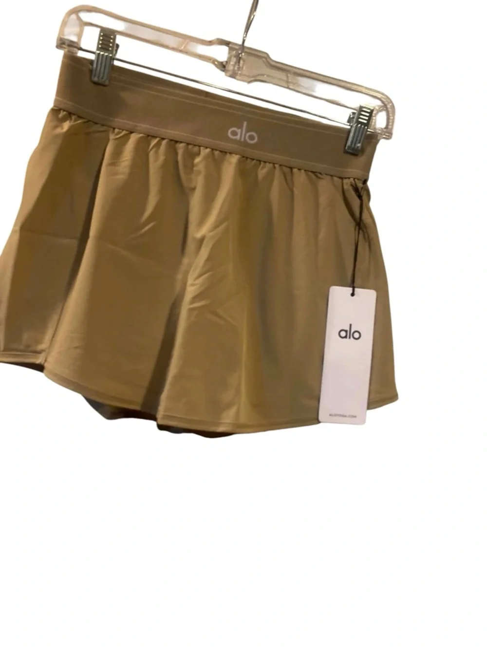 NWT ALO Yoga match point tennis skirt TAN Size S